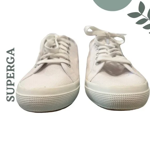 Superga Women’s White Classic 2750 Canvas Sneakers | Timeless Style Size 10 - Picture 5 of 10